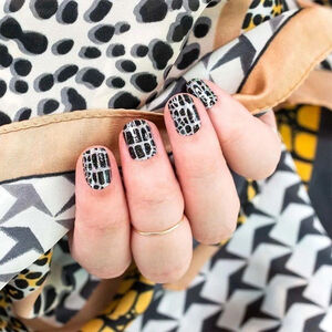 Color Street Hiss and Make Up Retired Glitter Design Nail Strips